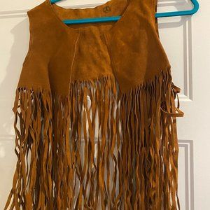 Original 1960's Brown Suede Hippy Vest